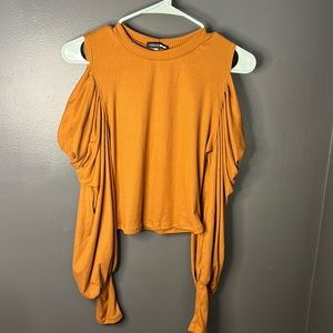 Fashion Nova open shoulder blouse